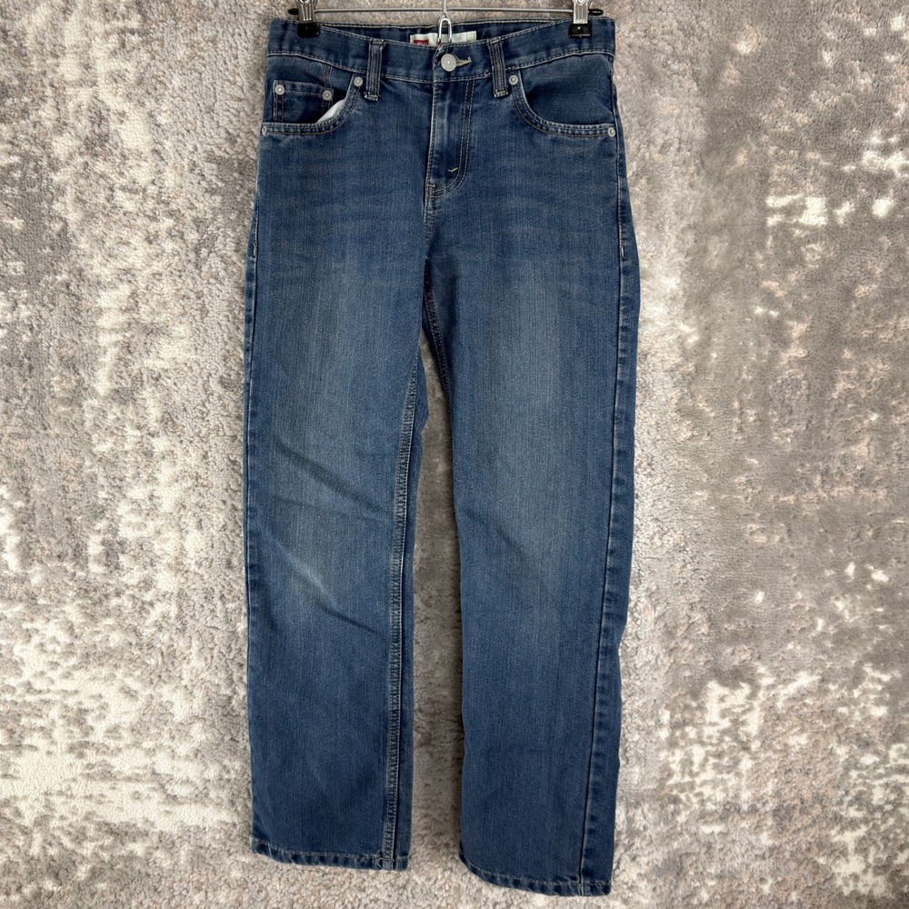Levi's Size 12 505 Regular Straight Leg Denim Jeans Blue Women